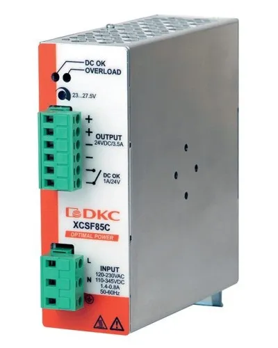 Источник питания однофазный, 85Вт, 6А, 12В (XCSF85B). Источник питания OPTIMAL POWER однофазный. ДКС в Абакане