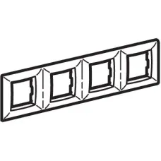 Рамка на 2+2+2+2 модуля (четырехместная), сл. кость (75014O): Рамка четырехместная, Brava