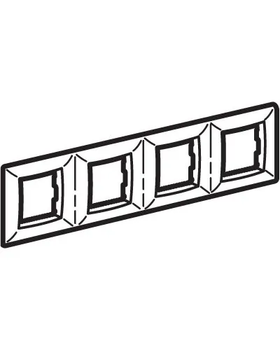 Рамка на 2+2+2+2 модуля (четырехместная), сл. кость (75014O): Рамка четырехместная, Brava в Абакане