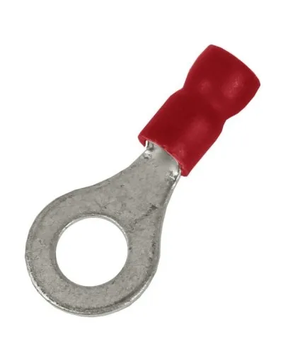 Наконечник НКИ 0,25-1,5 М4 (D4,3мм) с отверстием под винт (100 шт) (2A4P-EE-PVC). Наконечник с отверстием под винт и изолированным фланцем ПВХ. ДКС в Абакане