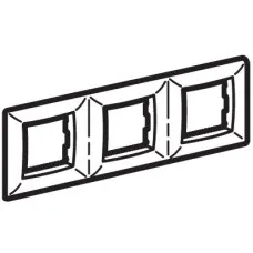 Рамка на 2+2+2 модуля (трехместная), белая (75013W): Рамка трехместная, Brava