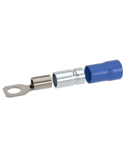 Наконечник НКИ 1,5-2,5 М5 (D5,3мм) с отверстием под винт (100 шт) (2B5P-DS-PVC). Наконечник с отверстием под винт и изолированным фланцем ПВХ, двойная гильза. ДКС в Абакане