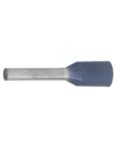 Наконечник-гильза НШВИ 0.75-12, серый (100 шт) (IF0.75-12GR). Наконечник-гильза с изолированным фланцем. ДКС в Абакане