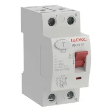 YON MAX MDL100 ВДТ, 2P, 30mA, 16A, АС (MDL100-2P2-16-AC). Автоматический выключатель дифференциальный (УЗО). ДКС