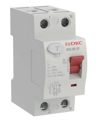 YON MAX MDL100 ВДТ, 2P, 30mA, 16A, АС (MDL100-2P2-16-AC). Автоматический выключатель дифференциальный (УЗО). ДКС в Абакане