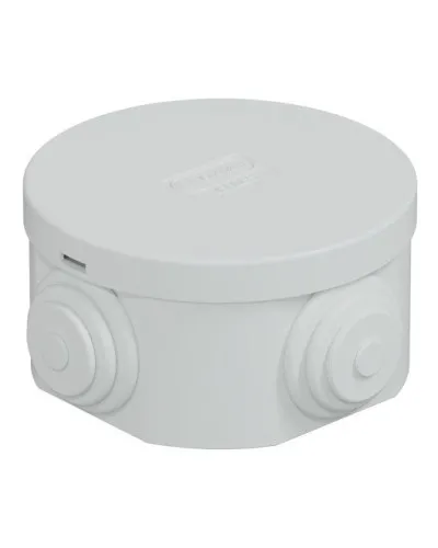 Коробка JBR065 D=65х35, 4 вых., IP44, серая (44004). Коробка монтажная. Экопласт в Абакане