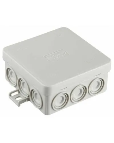 Коробка JBL085 85х85х38, 12 вых., 4P (0,15...6мм²) серая (43755HF-GR). Коробка монтажная, огнестойкая, без галогена. Экопласт в Абакане