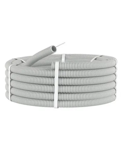Труба HFFR тяжелая D40, серая (21140HF-GR): Труба гофрированная, с зондом, не распространяющая горение, без галогена в Абакане