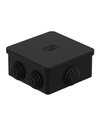 Коробка JBS080 85х85х50, 6 вых., IP44, чёрная (44066BL-1). Коробка монтажная. Экопласт в Абакане
